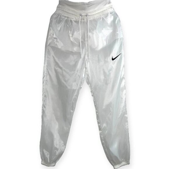 NWOT Nike Woven TECH MESH pull on 2 in 1 shorts track Pants joggers WHITE size S - Picture 6 of 9